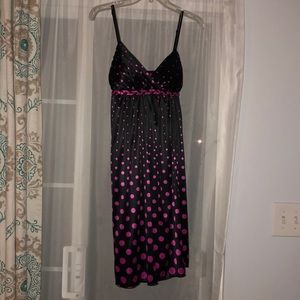 Ruby Rox black dress with pink polka dots
